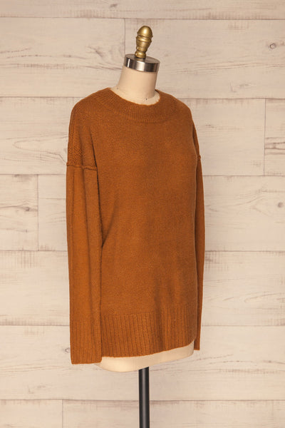 Gistel Brown Ochre Soft Knit Sweater | La Petite Garçonne side view