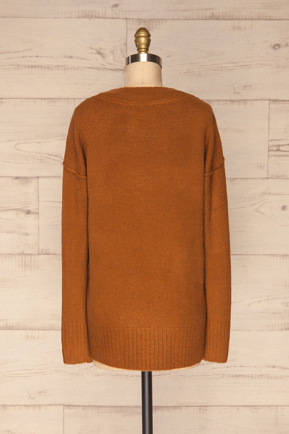 Gistel Brown Ochre Soft Knit Sweater | La Petite Garçonne back view 