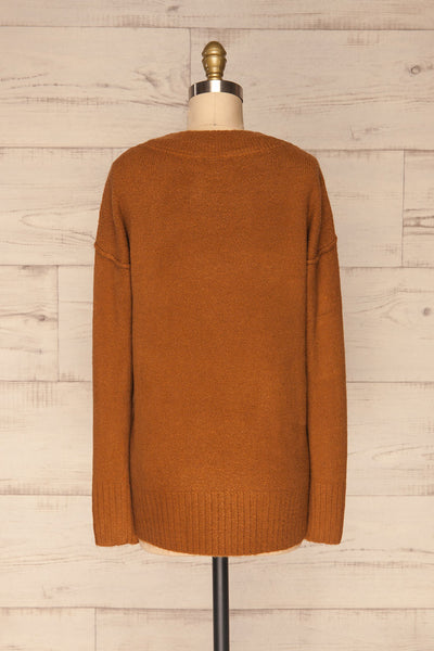 Gistel Brown Ochre Soft Knit Sweater | La Petite Garçonne back view