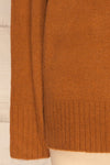 Gistel Brown Ochre Soft Knit Sweater | La Petite Garçonne bottom close-up