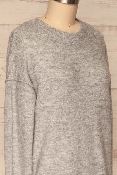 Gistel Grey Soft Knit Sweater | La Petite Garçonne side close-up