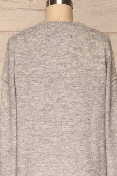 Gistel Grey Soft Knit Sweater | La Petite Garçonne back close-up