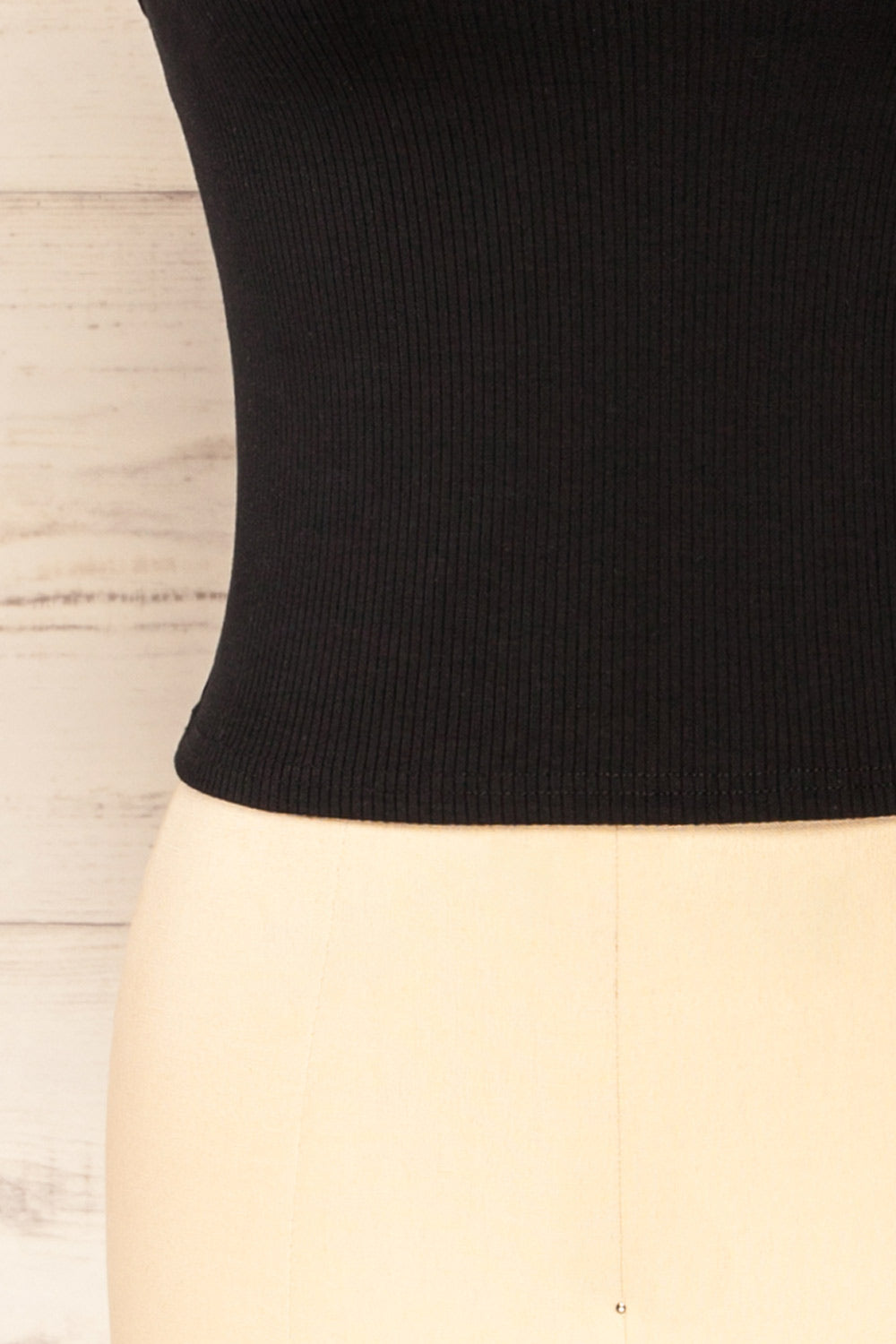 Giurgiu Black Asymmetrical Ribbed Tank Top | La petite garçonne bottom 