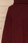 Givri Burgundy Knit Turtleneck Sweater | La petite garçonne back close-up