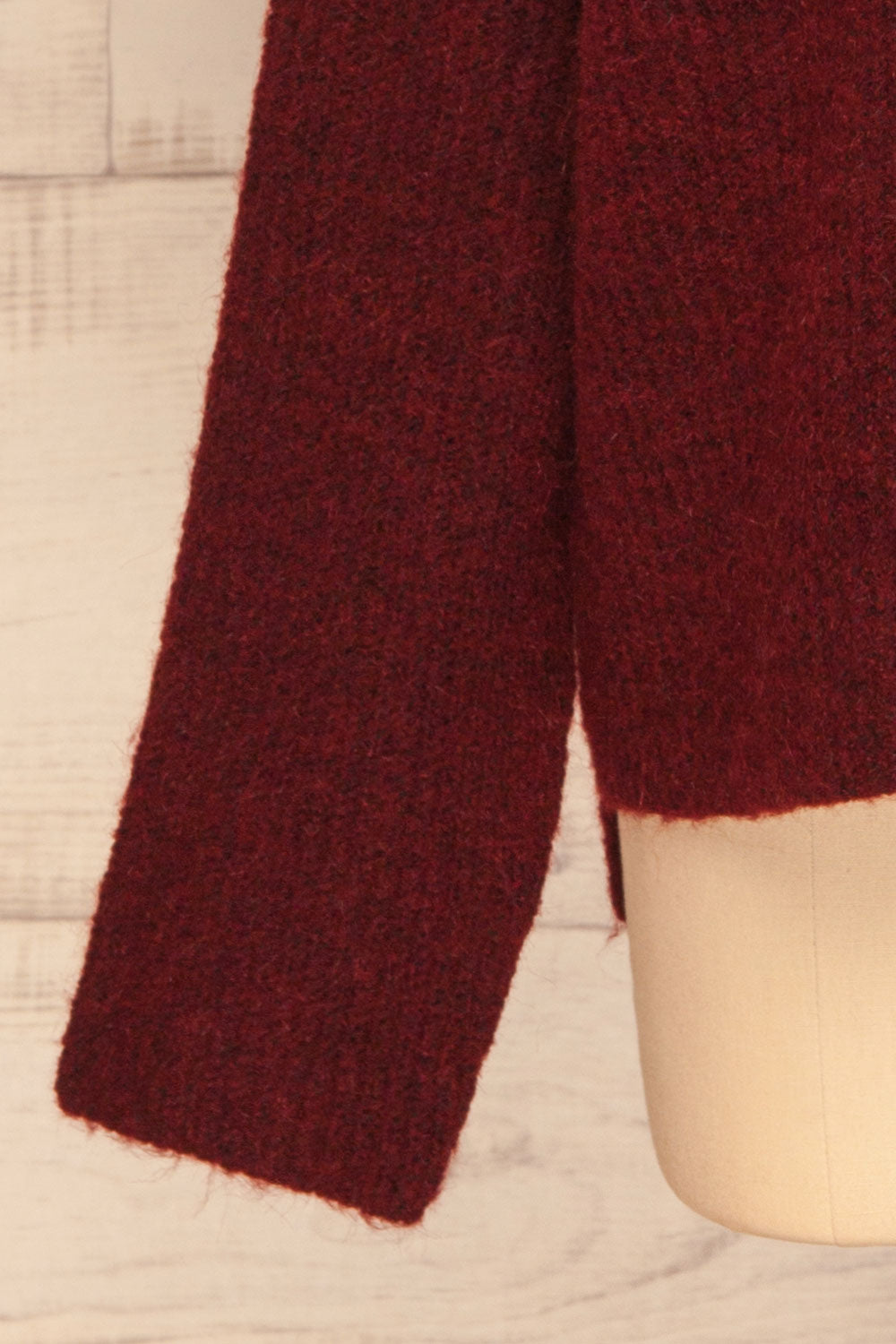 Givri Burgundy Knit Turtleneck Sweater | La petite garçonne bottom 