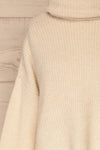 Givri Cream Knit Turtleneck Sweater | La petite garçonne front close-up
