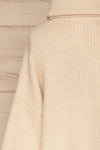 Givri Cream Knit Turtleneck Sweater | La petite garçonne back close-up