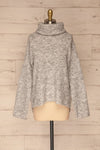 Givri Light Grey Knit Turtleneck Sweater | La petite garçonne front view