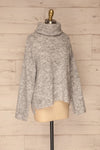 Givri Light Grey Knit Turtleneck Sweater | La petite garçonne side view