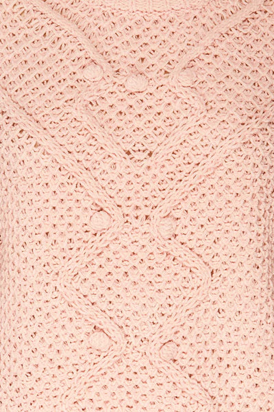 Glinka Blue Soft Knit Sweater w/ Pattern | TEXTURE DETAIL | La Petite Garçonne