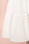 Gloria White A-Line Openwork Midi Dress | Boutique 1861 bottom