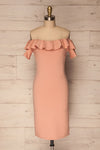 Glowno Quartz Pink Off-Shoulder Cocktail Dress | La Petite Garçonne