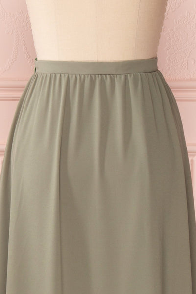 Glykeria Forest Sage Green Chiffon Maxi Skirt | Boutique 1861 7
