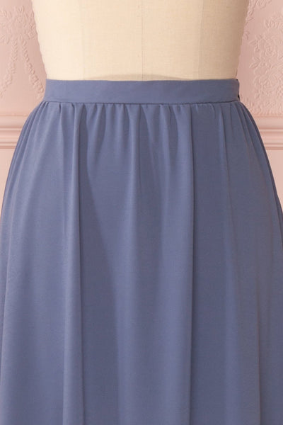 Glykeria Ocean Steel Blue Chiffon Maxi Skirt | Boutique 1861 3