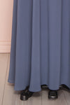 Glykeria Ocean Steel Blue Chiffon Maxi Skirt | Boutique 1861 8