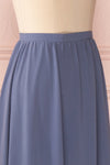 Glykeria Ocean Steel Blue Chiffon Maxi Skirt | Boutique 1861 5