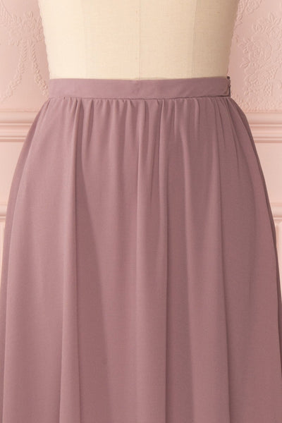 Glykeria Plum Lilac Purple Chiffon Maxi Skirt | Boutique 1861 3