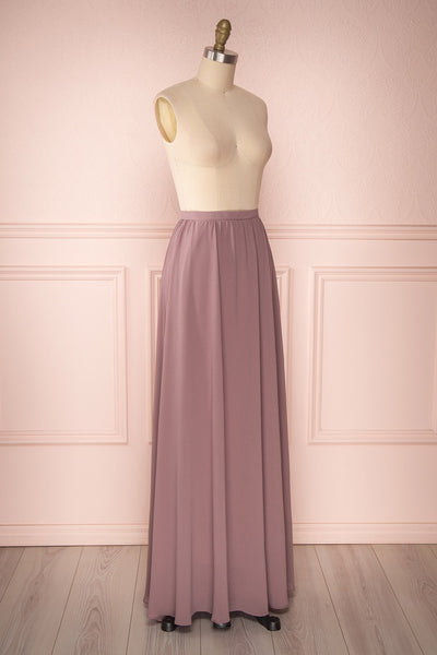 Glykeria Plum Lilac Purple Chiffon Maxi Skirt | Boutique 1861 4