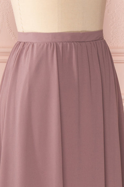 Glykeria Plum Lilac Purple Chiffon Maxi Skirt | Boutique 1861 5