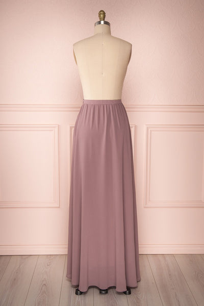 Glykeria Plum Lilac Purple Chiffon Maxi Skirt | Boutique 1861 6