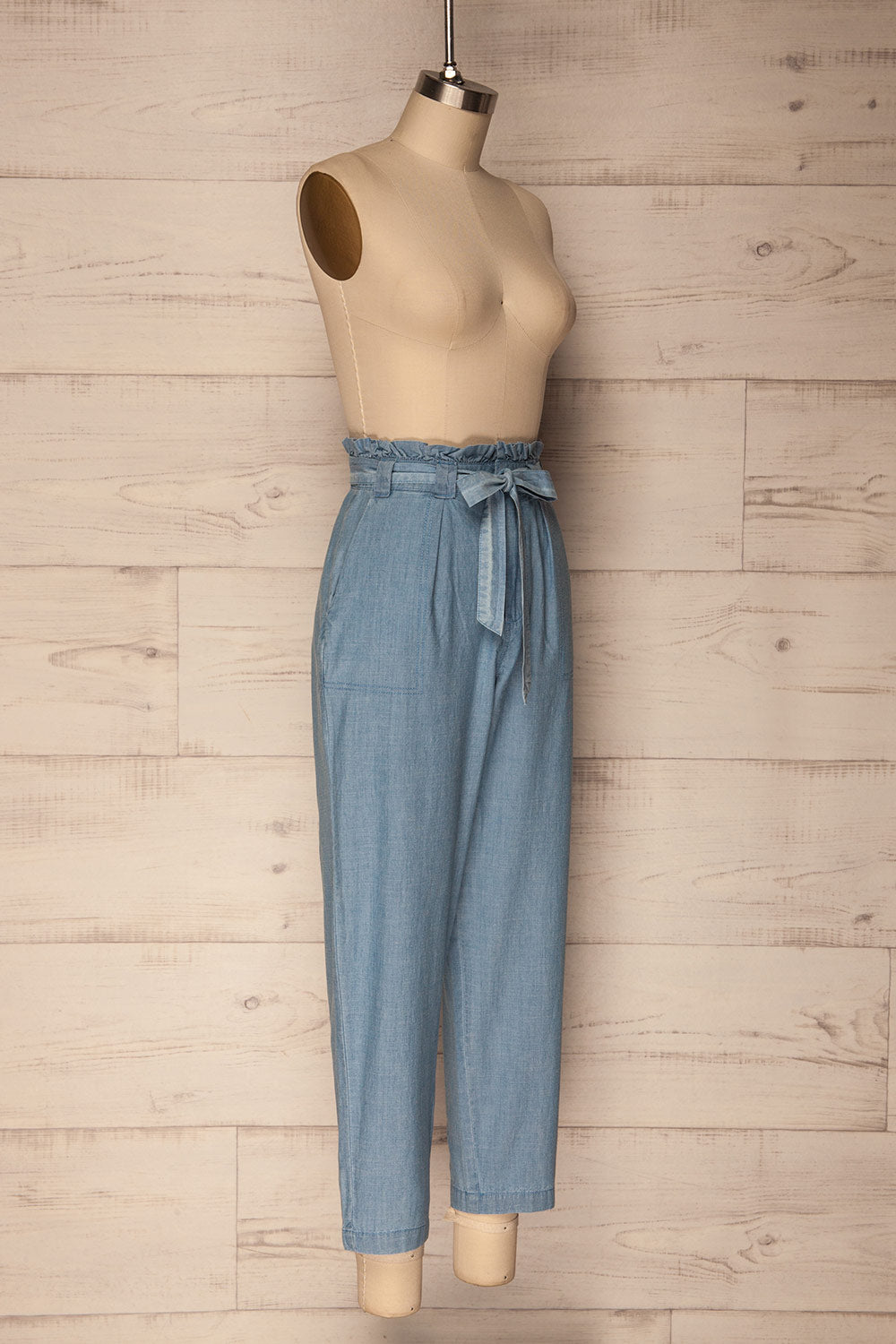 Gogolin Light Blue Straight Leg Pants with Belt | La Petite Garçonne