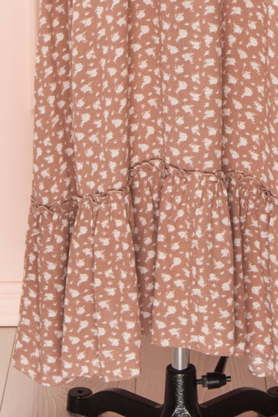 Goldyna Taupe Pink Printed Maxi Dress | Boutique 1861 skirt