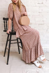 Goldyna Pink Patterned Maxi Dress | Boutique 1861 model look