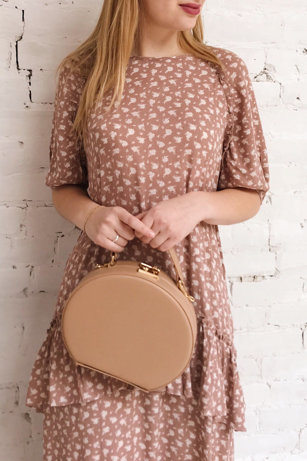 Goldyna Pink Patterned Maxi Dress | Boutique 1861 model close up
