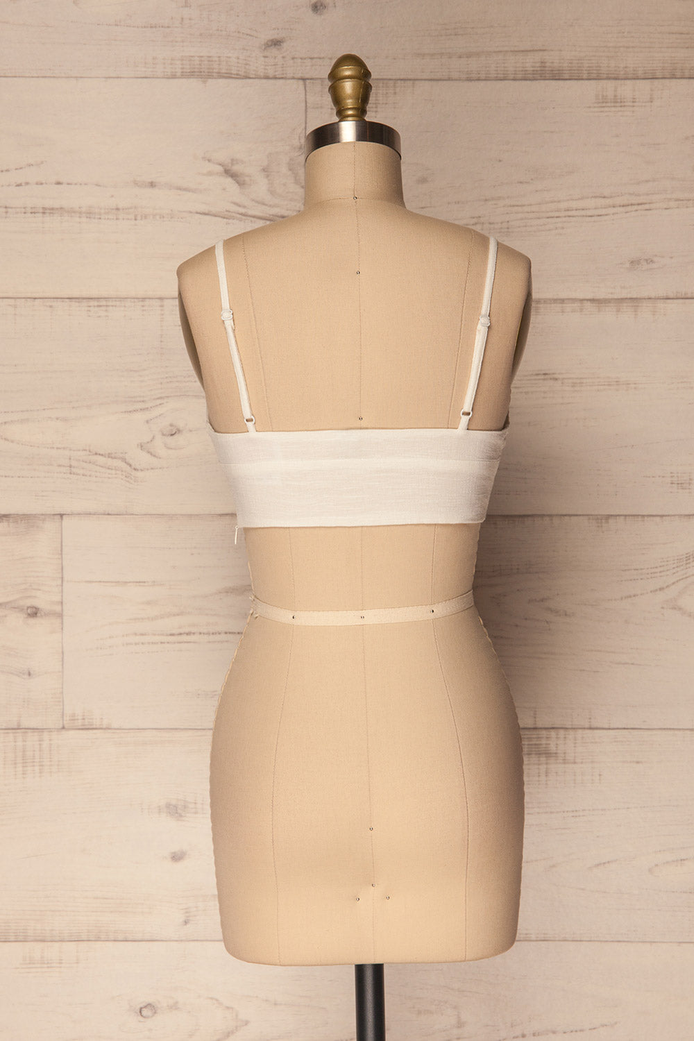 Gorka Ivoire White Cropped Camisole w/ Knot | La Petite Garçonne 5