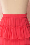 Gova Red Layered Ruffles Festive Midi Skirt | Boutique 1861 6