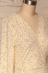 Gozde Cream A-Line Short Dress side close up | La petite garçonne