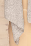 Gozdnica Grey Fuzzy Knitted Scarf fabric close up | La Petite Garçonne