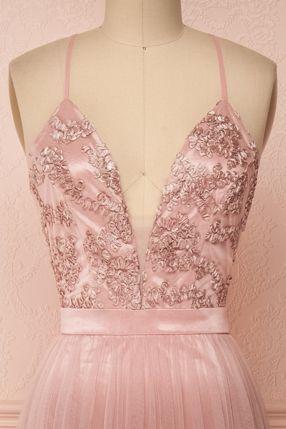 Grania Blush Pink Tulle Maxi Dress | Boutique 1861 2