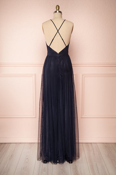 Grania Navy Blue Tulle Maxi Dress | Boutique 1861 5