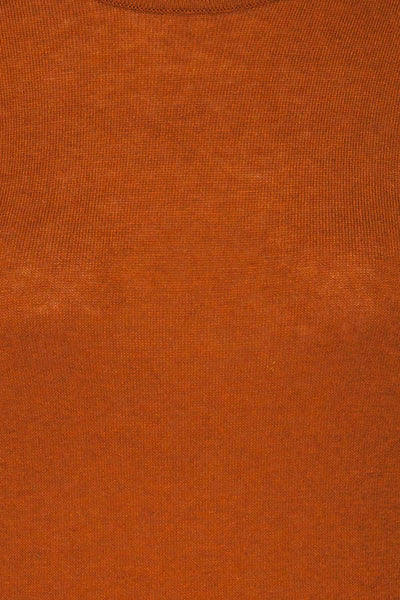 Granna Rust Brown Short Sleeved Knit fabric | La petite garçonne