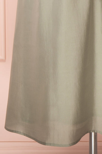 Gretta Sage Short Sleeve Midi A-Line Dress | Boutique 1861 bottom