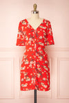 Guadalup Short Red Floral Dress | Boutique 1861 front view