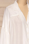 Guayaquil White Long Sleeved Shirt | La petite garçonne side close-up