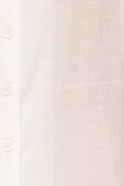 Guayaquil White Long Sleeved Shirt | La petite garçonne fabric