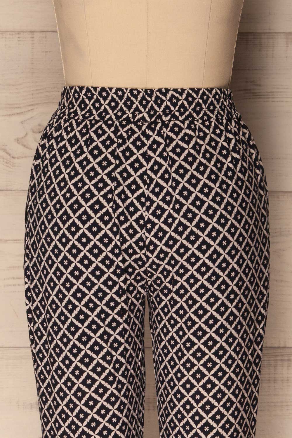 Guildford Navy & White Patterned Lounge Pants | La Petite Garçonne