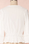 Gulcan Ivory Button-Up Crop Top with Lace | Boutique 1861 6