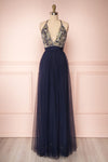 Gunvor Navy Blue Mesh Gown with Glitter | Boutique 1861 1