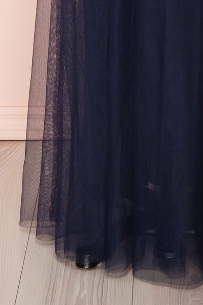 Gunvor Navy Blue Mesh Gown with Glitter | Boutique 1861 7