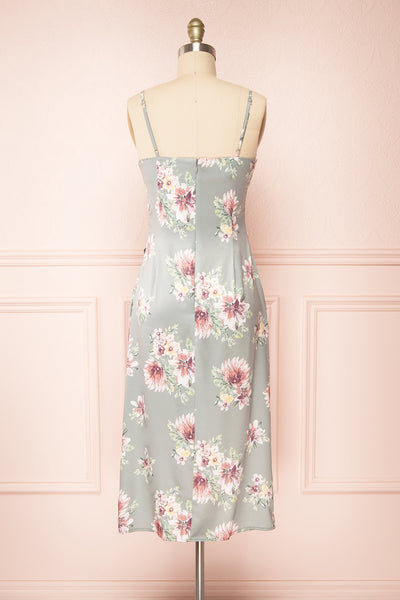 Gwenny Cowl Neck Floral Midi Dress | Boutique 1861 back view