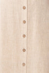 Hadeon Beige Midi A-Line Dress | Robe en Lin fabric | Boutique 1861