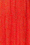 Hagoromo Red & White Polka Dots Maxi Dress | La petite garçonne fabric
