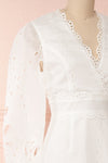 Hamadryas White Openwork Maxi Bridal Dress | Boudoir 1861 side close-up