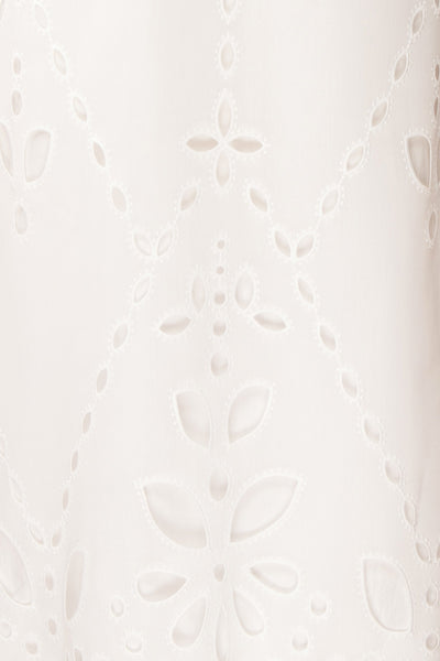 Hamadryas White Openwork Maxi Bridal Dress | Boudoir 1861 fabric