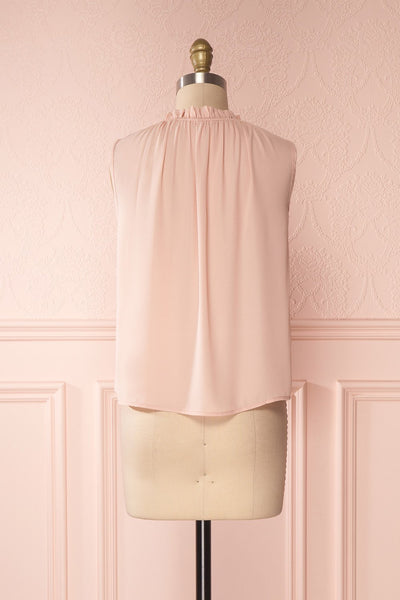 Hanabi Dusty Pink Ruffled Collar Sleeveless Top | Boutique 1861 5