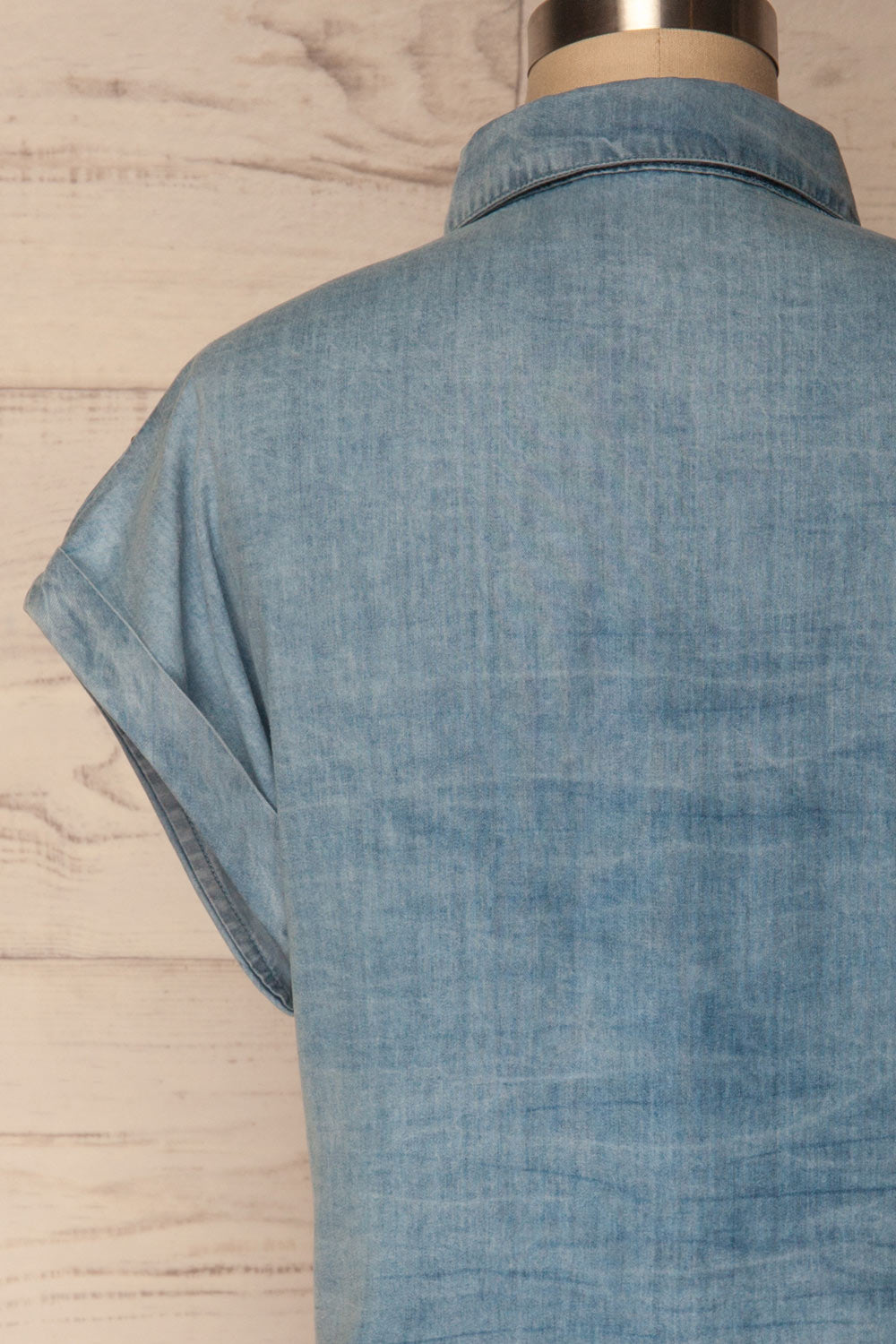 Harrogate Blue Short Sleeved Embroidered Shirt | La Petite Garçonne 6